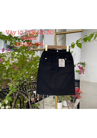 váy kaki dài màu đen
