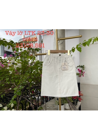 váy kaki dài màu trắng